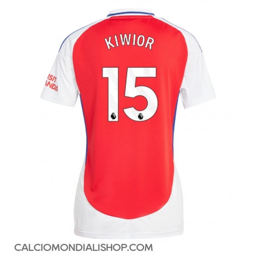 Maglie da calcio Arsenal Jakub Kiwior #15 Prima Maglia Femminile 2024-25 Manica Corta